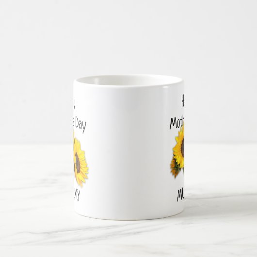 Mutter-Tag-Mama Sonnenblume Bouquet Kaffeetasse (Mittel)