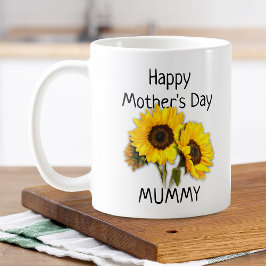 Mutter-Tag-Mama Sonnenblume Bouquet Kaffeetasse