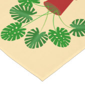 Mütter Tag Monstera Pflanze Gemustert Kurzer Tischläufer (Ecke)