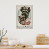 Mütter Tag Niedlich Affenpinscher Hund Mama Poster (Küche)