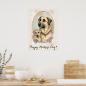 Mütter Tag Niedlich Anatolian Shepherd Dog Mama Poster (Küche)