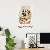 Mütter Tag Niedlich Anatolian Shepherd Dog Mama Poster (Heimbüro)