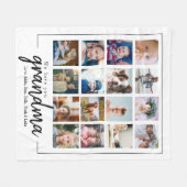 Mütter Tag Oma 16 Foto Collage Fleecedecke (Vorderseite (Horizontal))