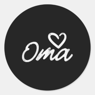 Mütter Tag Oma Herz Niedliche Liebe Oma Nana Mimi Runder Aufkleber