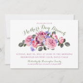 Mütter Tag Pastell Frühling Rosa Floral Einladung (Vorderseite)