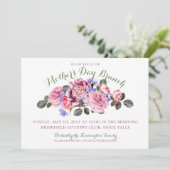 Mütter Tag Pastell Frühling Rosa Floral Einladung (Stehend Vorderseite)