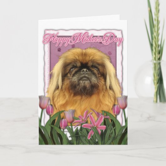 Mutter-Tag - Pekingese - Kiesel Karte (Vorderseite)