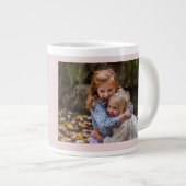 Mutter Tag personalisieren Bild rosa Blüte Jumbo-Tasse (Vorderseite Rechts)