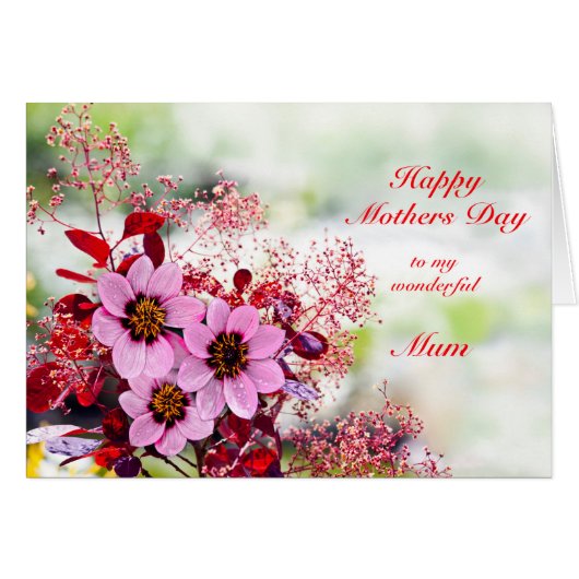 Mütter Tag Rosa Blume (Vorderseite (Horizontal))
