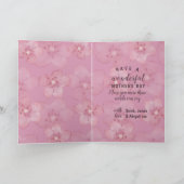 Mütter Tag Rosa Blumenkarte Karte (Innenseite)