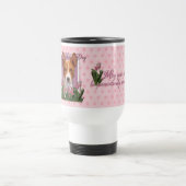 Mutter-Tag - rosa Tulpen - Basenji Reisebecher (Mittel)
