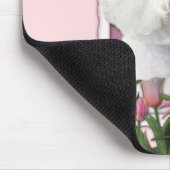 Mutter-Tag - rosa Tulpen - Bichon Frise Mousepad (Ecke)