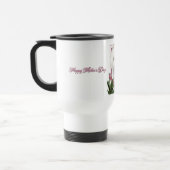 Mutter-Tag - rosa Tulpen - Bichon Frise Reisebecher (Links)