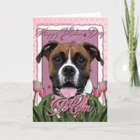 Mutter-Tag - rosa Tulpen - Boxer - Vindy