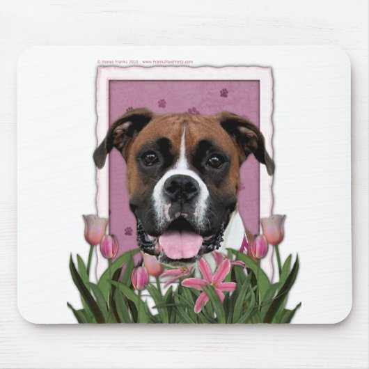 Mutter-Tag - rosa Tulpen - Boxer - Vindy Mousepad (Vorne)