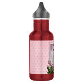 Mutter-Tag - rosa Tulpen - maltesisch Edelstahlflasche (Links)