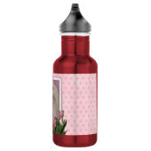 Mutter-Tag - rosa Tulpen - maltesisch Edelstahlflasche (Rechts)