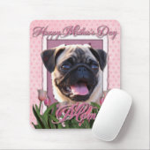 Mutter-Tag - rosa Tulpen - Mops Mousepad (Mit Mouse)