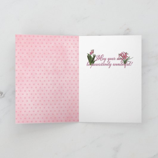 Mutter-Tag - rosa Tulpen - Spitz Karte (Innenseite)