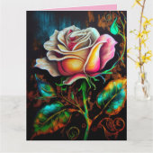 MUTTER-TAG-ROSE-KUNSTKARTE KARTE (Gelbe Blume)