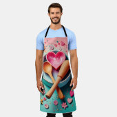 Mutter-Tag-Schürze - Backen mit Liebe - Niedliches Schürze (Getragen)