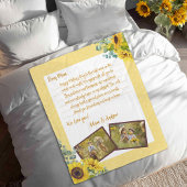 Mütter Tag Sonnenblumen Liebe Letter Foto Keepake Fleecedecke