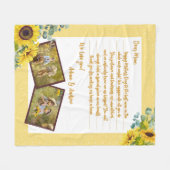 Mütter Tag Sonnenblumen Liebe Letter Foto Keepake Fleecedecke (Vorderseite (Horizontal))