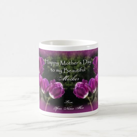 Mutter-Tag-Tasse - Mutter - Tulpen Kaffeetasse (Mittel)