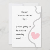 Mütter Tag von Baby Bump schwanger Mutter Karte (Vorderseite)