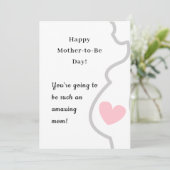 Mütter Tag von Baby Bump schwanger Mutter Karte (Stehend Vorderseite)