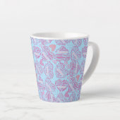 Mutter Tage Herz 01.Pink Lblue BG Milchtasse (Rechte Ecke)