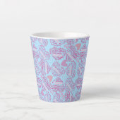 Mutter Tage Herz 01.Pink Lblue BG Milchtasse (Vorderseite)