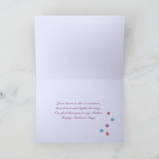 Mütter Tagesherz Karte (Innenseite)