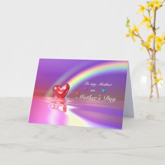 Mütter Tagesherz Karte (Gelbe Blume)