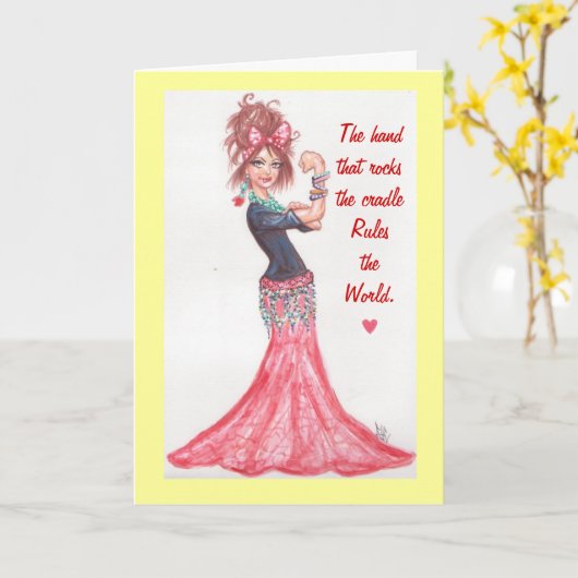 Mutter-Tageskarte Karte (Gelbe Blume)