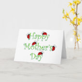 Mutter-Tageskarte mit Marienkäfern Karte (Gelbe Blume)