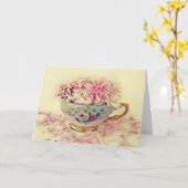 Mutter-TagesTeacup der Blumen Karte (Gelbe Blume)