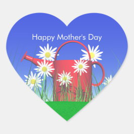 Mütter tagsüber, tagsüber und abends Herz-Aufkleber