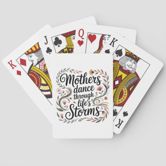 Mütter tanzen durch die Stürme des Lebens Spielkarten (Rückseite)