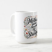 Mütter tanzen mit Kraft durchs Leben Kaffeetasse (Vorderseite Links)
