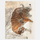MUTTER TIGER MIT HER CUB FLEECEDECKE (Vorderseite)