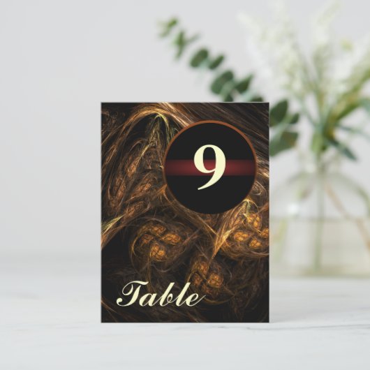 Mutter Tischnummer Postkarte (Stehend Vorderseite)