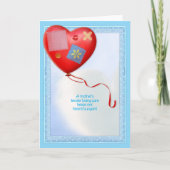 Mutter TLC Herzballon Dankeskarte (Vorderseite)