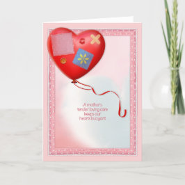 Mutter TLC Herzballon Dankeskarte