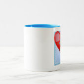 Mutter TLC Herzballon Zweifarbige Tasse (Mittel)