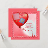 Mutter TLC Herzballonkarte Karte (Vorderseite/Rückseite Beispiel)
