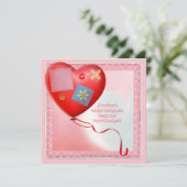 Mutter TLC Herzballonkarte Karte (Stehend Vorderseite)