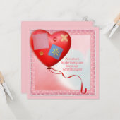 Mutter TLC Herzballonkarte Karte (Vorderseite/Rückseite Beispiel)