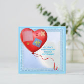 Mutter TLC Herzballonkarte Karte (Stehend Vorderseite)