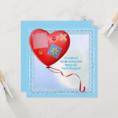 Mutter TLC Herzballonkarte Karte (Vorderseite/Rückseite Beispiel)